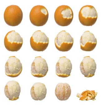 Orange getting more and more peeled