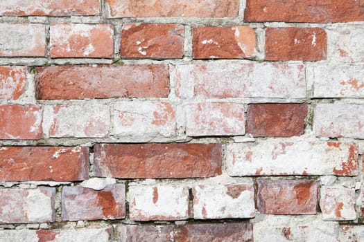 Brick wall with mortar as a pattern