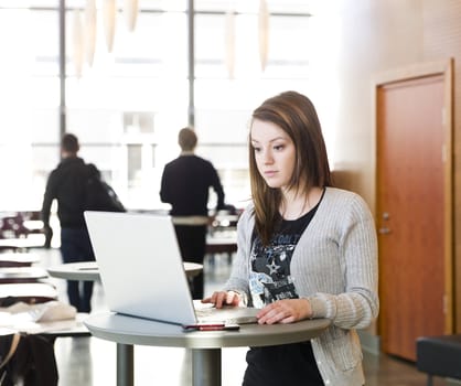 Girl studying