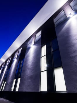 Modern building at night