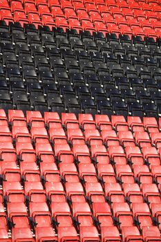 Several seats on an arena