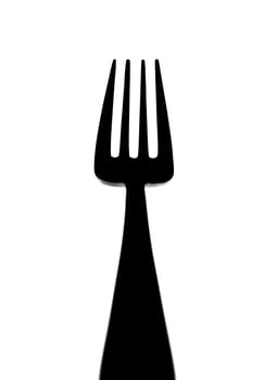 Silhouette of a fork