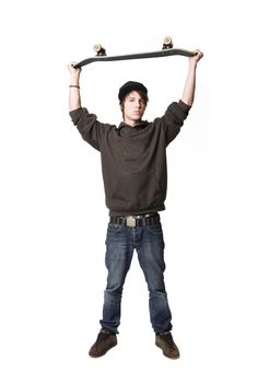 Boy with a skateboard 