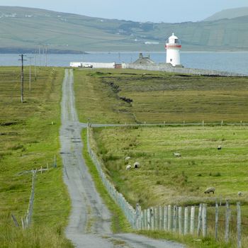 lighthouse, The Mullet Peninsula, County Mayo, Ireland