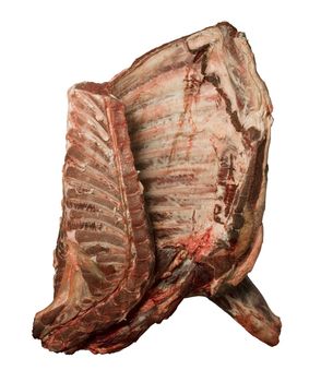 Meat towards white background