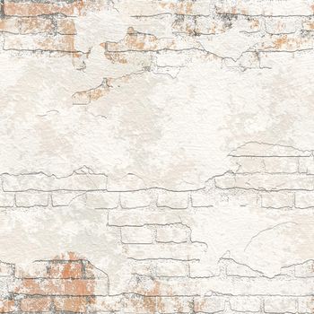 An illustration of a grunge brick wall seamless texture