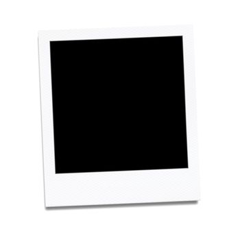 An illustration of a black and white photo frame