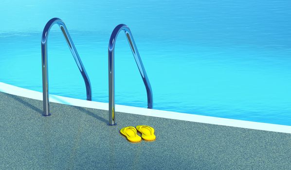 An illustration of a nice blue pool