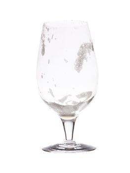 Empty glass of beer isolated on a white background