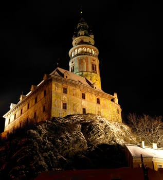 Cesky Krumlov in winter, Czech Republic