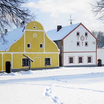 Holasovice in winter, Czech Republic