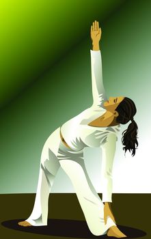 Woman exercising. Health and Beauty Concept