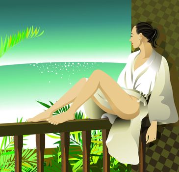 Woman relaxing with spa treatment. Health & Beauty Concept