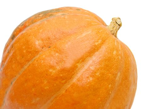 Part of orange pumpkin isolated on white background