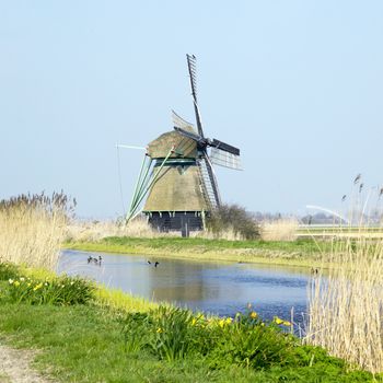 windmill near Ooster Egalementsloot canal, Netherlands