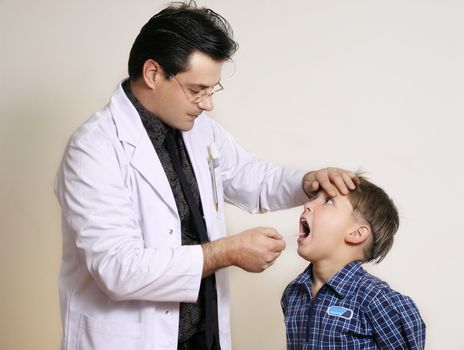 Doctor assessing a young patient