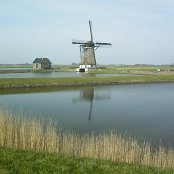 windmill, Texel Island, Netherlands