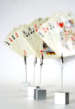 playing cards of four aces