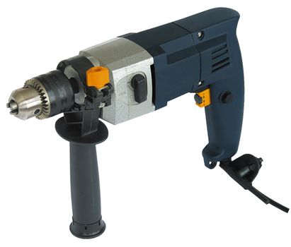 the electric drill on white background