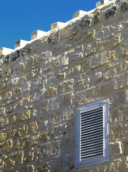 Medieval facade of house in the old city of Mdina, Malta