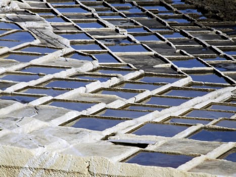 Saltpans on the island of Malta, found in various localities on rocky shores. Left over from the Roman Empire era.