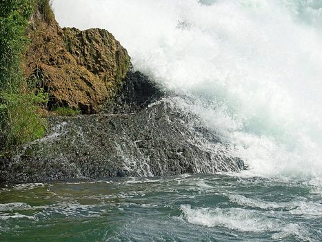 Beautiful falls on Rhine. Switzerland.