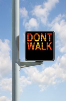 A don't walk sign