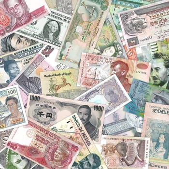 A selection of banknotes