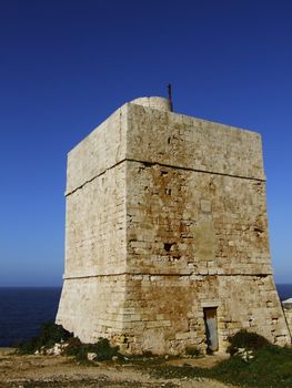 Medieval castle situated in a strategic defensive location, in Malta