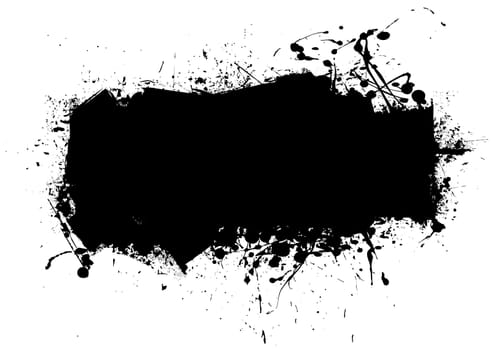 Black ink splat abstract background with room to add text