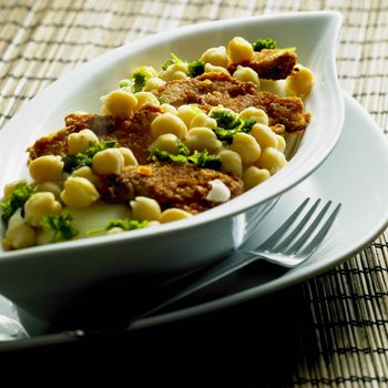 turkey mini steaks with chick peas