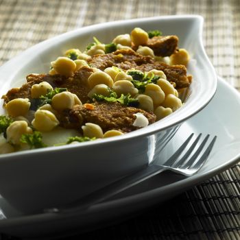 turkey mini steaks with chick peas
