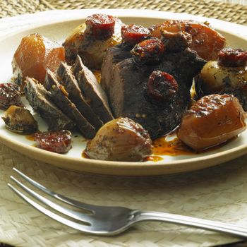 boar rump in red wine