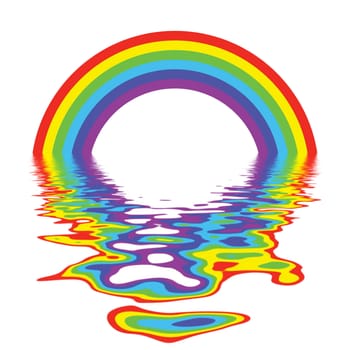 A Colourful Rainbow and Reflection Concept Illustration