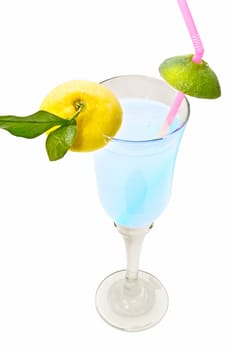 tropical cocktail on the white background
