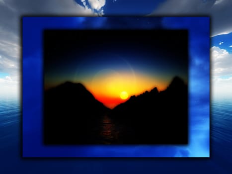 An abstract background made out of skies.