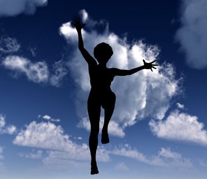 Concept image about reaching for potential.