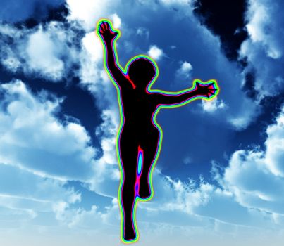 Concept image about reaching for potential.