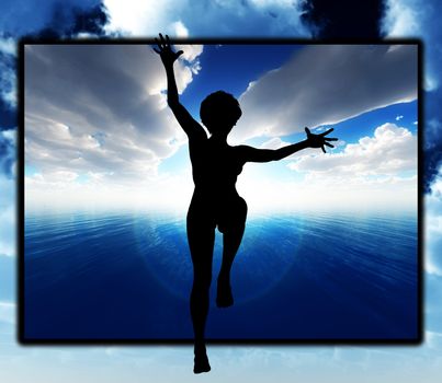 Concept image about reaching for potential.