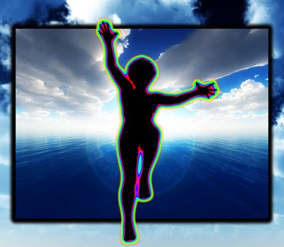 Concept image about reaching for potential.