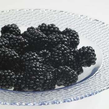 blackberries on a plate