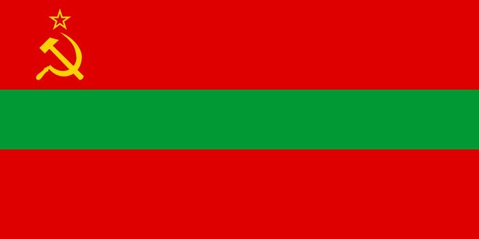 The national flag of Transnistria