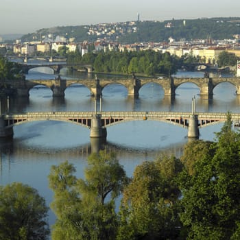 bridges, Prague, Czech Republic