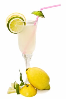 tropical cocktail on the white background
