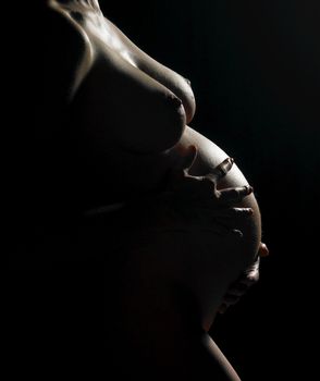 pregnat woman''s silhouette