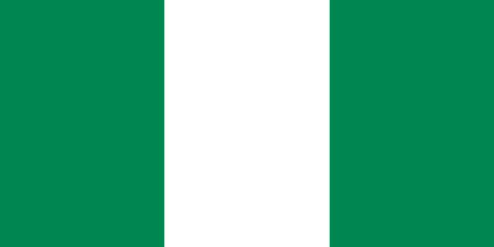 The national flag of Nigeria