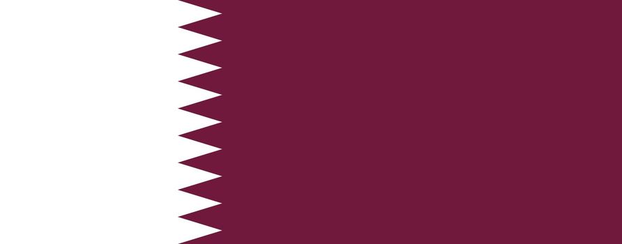 The national flag of Qatar