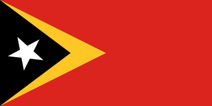 The national flag of East Timor