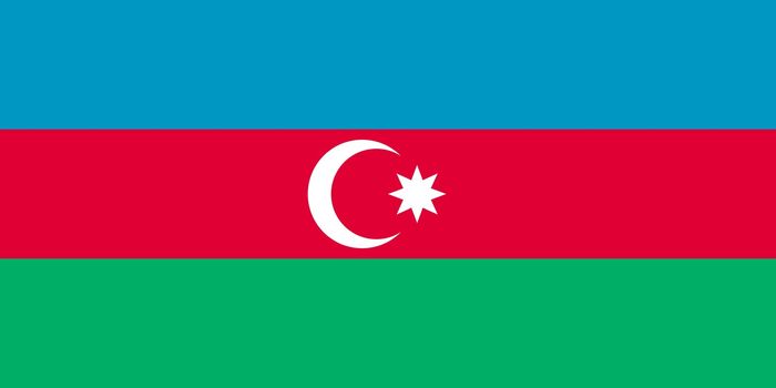 The national flag of Azerbaijan