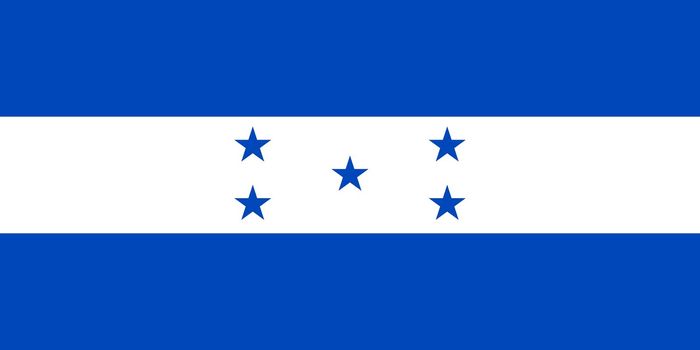 The national flag of Honduras